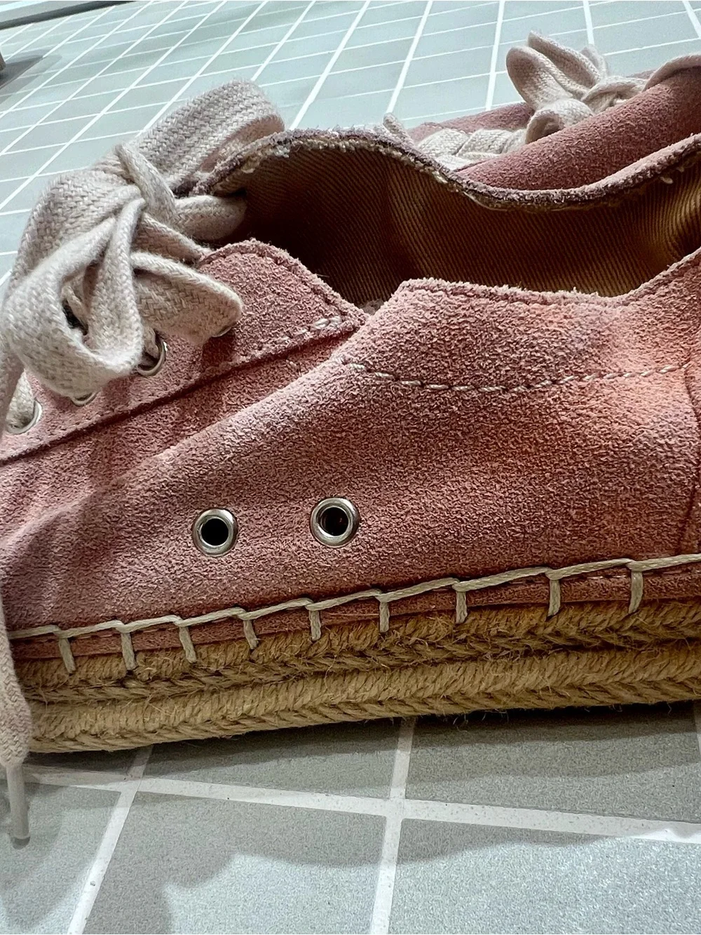 Zara blush suede